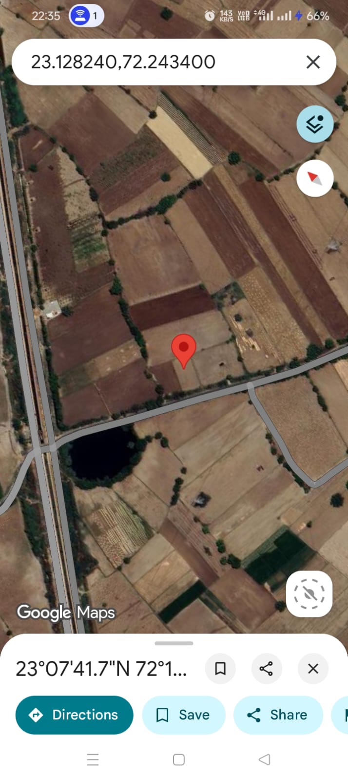 JR1070 - કડી (પંથોડા ગામ) માં રોડ એન્ટ્રી વારી 5 વીઘા જમીન વેચાણ માટે