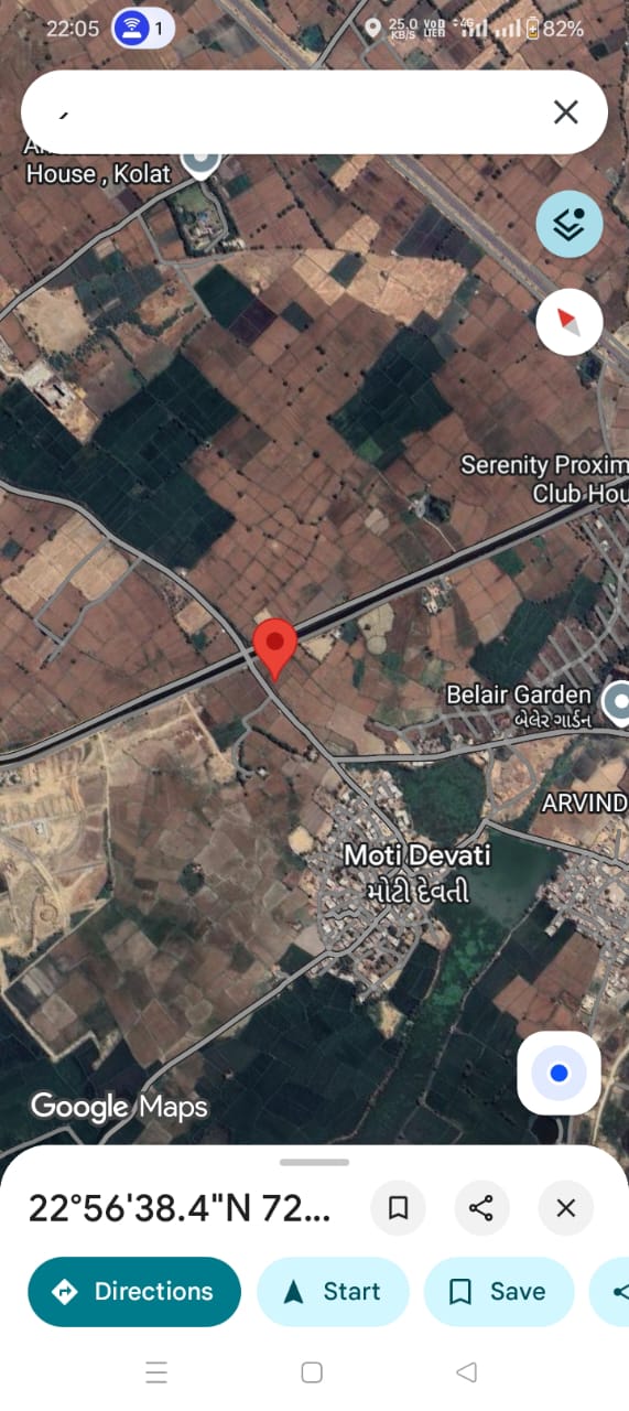 JR1046 - સાણંદ (મોટી દેવતી) માં 5.50 વીઘા જમીન વેચાણ માટે ઉપલબ્ધ – ટાઈટલ ક્લીયર જમીન