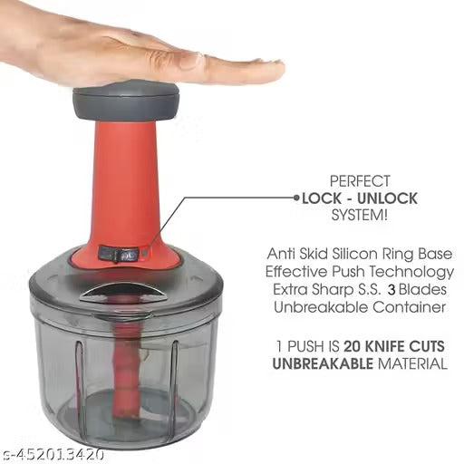 UT-1005 PUSH CHOPPER ROUND (SQUARE) 500 ML