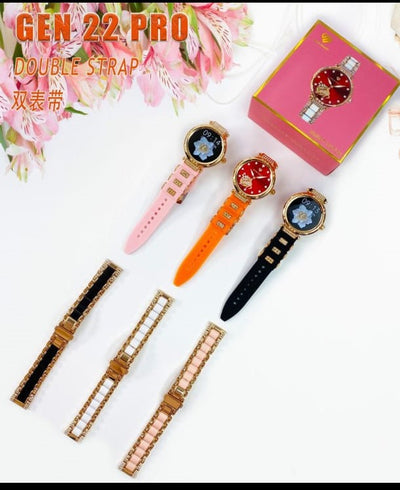 (ELE) UT-1024    GEN 22 PRO Diamond Strap HD Display Straps BT Calling Smartwatch "Color as per availability"
