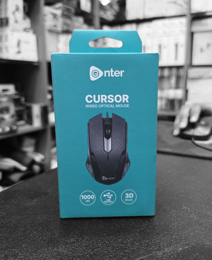 (ELE) UT-1079    Enter Cursor Wired Optical Mouse (USB 2.0, Black)