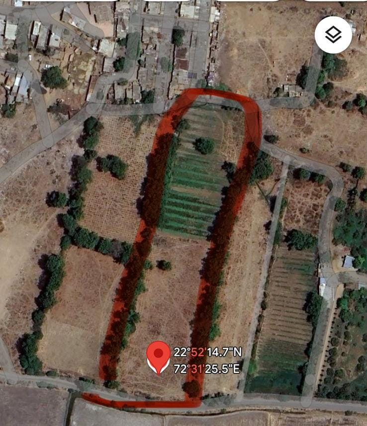 JR1017 - Miroli (Dashkori, Ahmedabad) ખાતે 4 વીઘા જમીન વેચાણ માટે ઉપલબ્ધ — ખેતી અને બિનખેતી બંને પ્લોટ