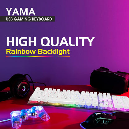 (ELE) UT-1075   Zebion Yama Mechanical LED Gaming Keyboard-White