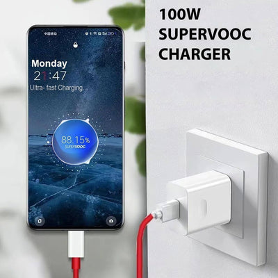 (ELE) UT-1001   TYPE C 100W ⚡⚡SUPER FAST⚡⚡ CHARGER Oneplus 13 / 13R /12/ 12R/ Nord 4 / Nord CE4 / Nord CE 3/10 / 10T / 10R / 9 / 9R / 9 Pro / 9RT