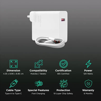 (ELE) UT-1005  ⚡⚡ (ORIGINAL) 120W SUPER FAST charger ⚡⚡