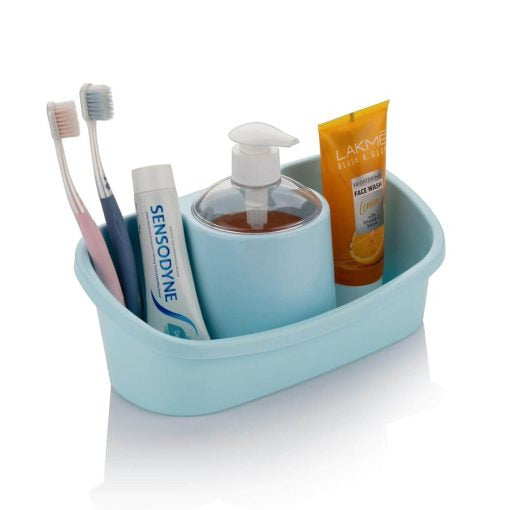 UT-1113     Premium Quality Kitchen Sink & Basin Plastic Stand Liquid Soap Dispenser with Cleaning Sponge