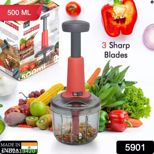 UT-1005 PUSH CHOPPER ROUND (SQUARE) 500 ML
