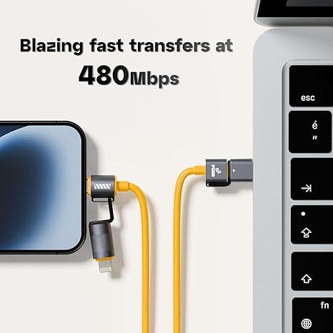 (ELE) UT-1012   ⚡⚡ SUPER FAST HIGH SPEED 240W 4 in 1 Data Cable ⚡⚡