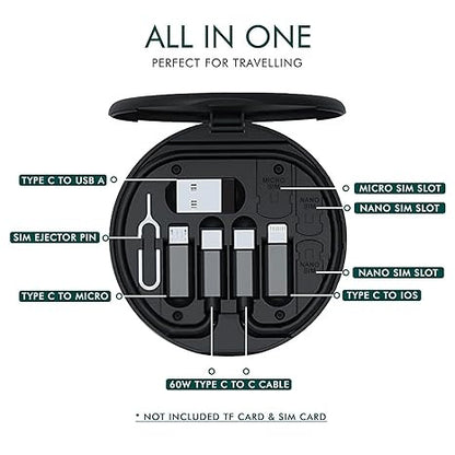 (ELE) UT-1013    All in One 60W USB Fast Charging Travel Data Cable Set