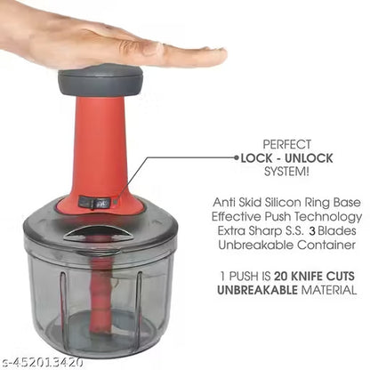 UT-1005 PUSH CHOPPER ROUND (SQUARE) 500 ML
