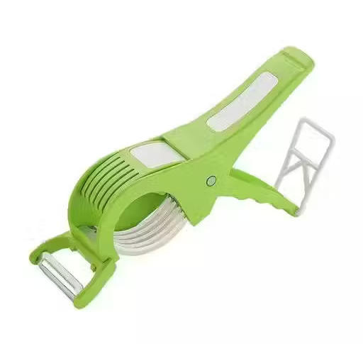 UT-1017   WINGER 2 In 1 Vegetable Sharp Stainless Steel 5 Blade Cutter with Peeler for Kitchen Slicer and Peeler with Smart Locking System Vegetable & Fruit Grater & Slicer