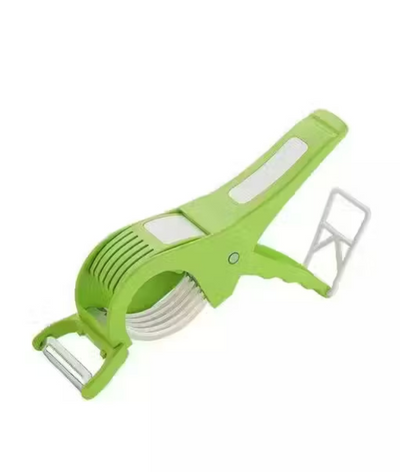 UT-1017   WINGER 2 In 1 Vegetable Sharp Stainless Steel 5 Blade Cutter with Peeler for Kitchen Slicer and Peeler with Smart Locking System Vegetable & Fruit Grater & Slicer