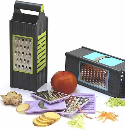 UT-1012  4 in 1 Plastic Vegetable and Fruit Grater and Slicer for Kitchen Vegetable & Fruit Chopper  (Slicer and Grater with 4 different blade)