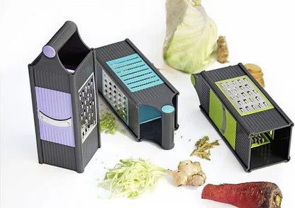 UT-1012  4 in 1 Plastic Vegetable and Fruit Grater and Slicer for Kitchen Vegetable & Fruit Chopper  (Slicer and Grater with 4 different blade)
