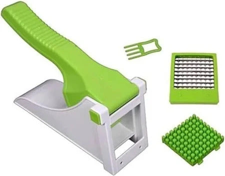 UT-1014 Hosue Decore Potato Slicer and Dicer, Chopper Potato Chipser French Fries Chips Maker Machine Vegetable Cutter Kitchen Tool & Accessories Unbreakbale - Green