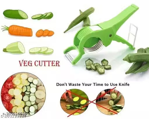 UT-1017   WINGER 2 In 1 Vegetable Sharp Stainless Steel 5 Blade Cutter with Peeler for Kitchen Slicer and Peeler with Smart Locking System Vegetable & Fruit Grater & Slicer