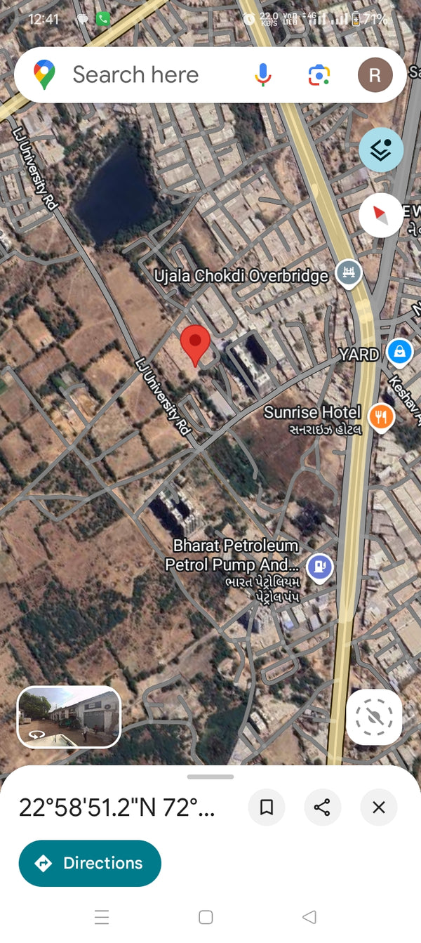 JR1073 - સરખેજ ઉજાલા સર્કલ પાસે 17,200 વાર જગ્યા વેચવાની છે - L J યુનિવર્સીટી રોડ નજીક